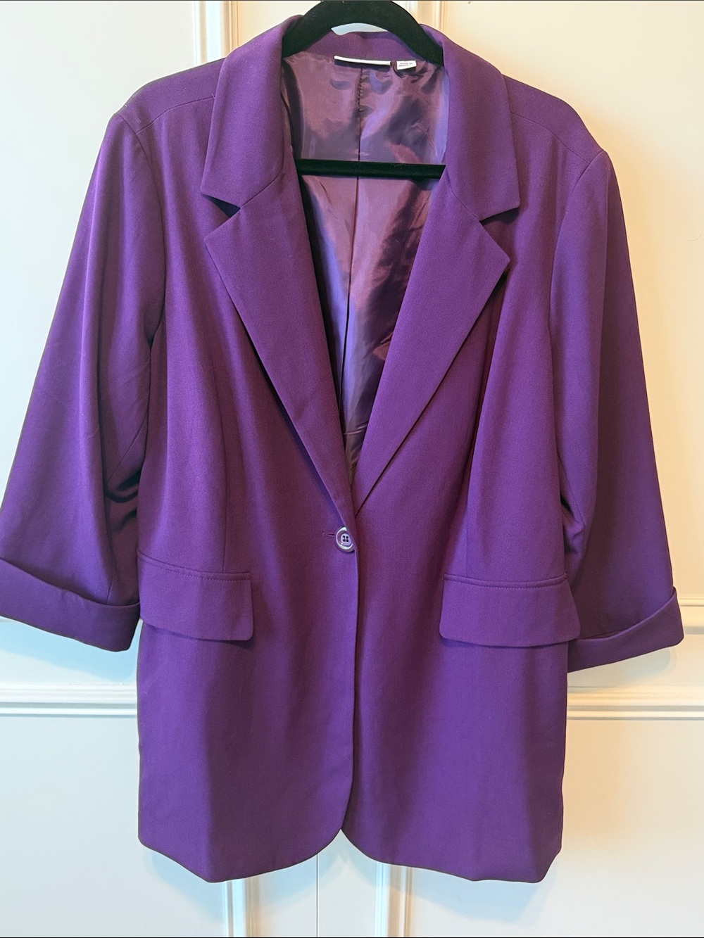 Susan Graver Purple Women's Blazer Jacket